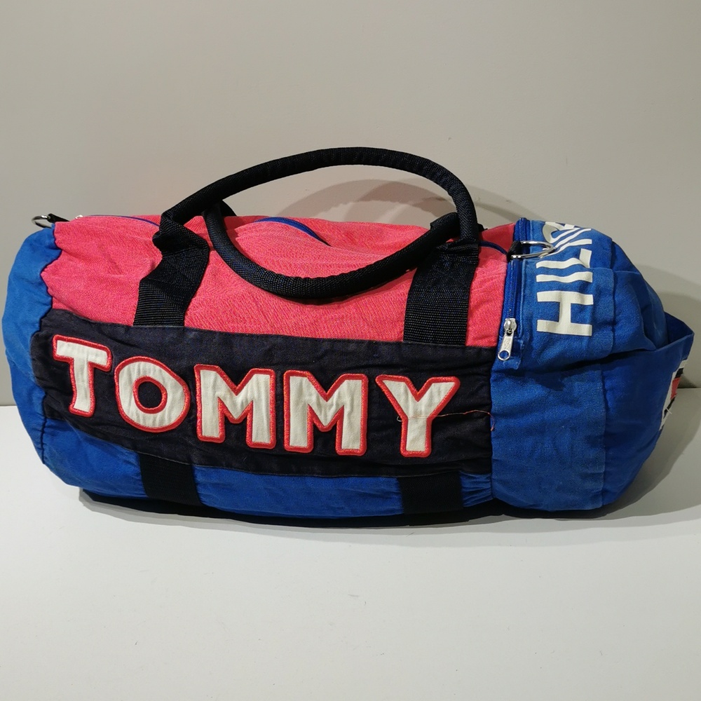 Tommy Hilfiger Pink & Blue Gym Bag Weekend Travel Bag